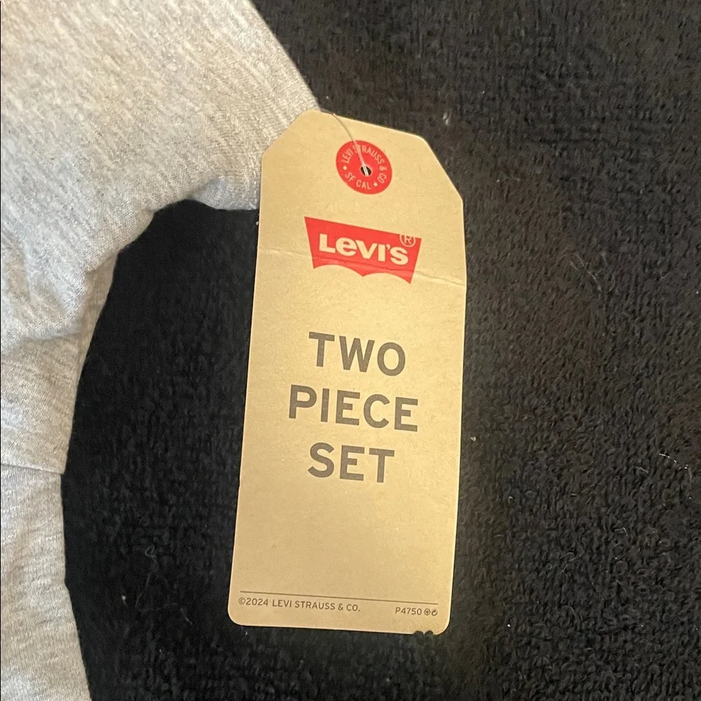 Levi's Heather Gray Logo Tee and Shorts Set nwt 3T